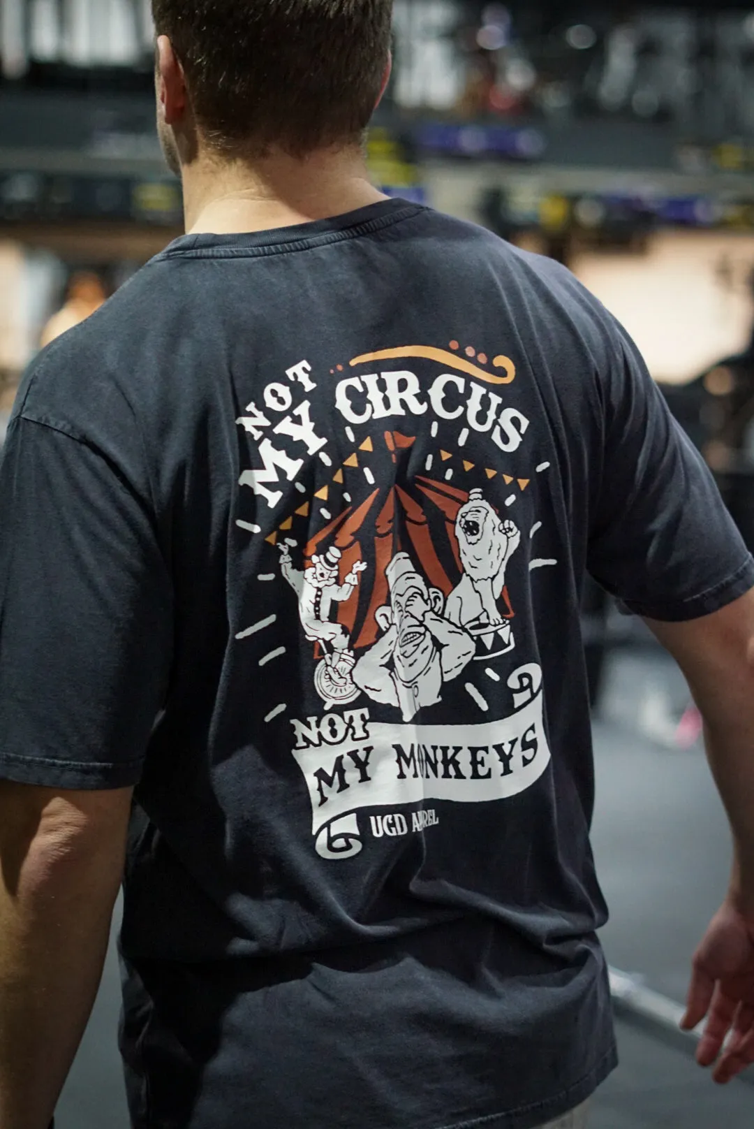 UGD Apparel 'NOT MY CIRCUS' Unisex Heavy Blend Oversize Tee Charcoal