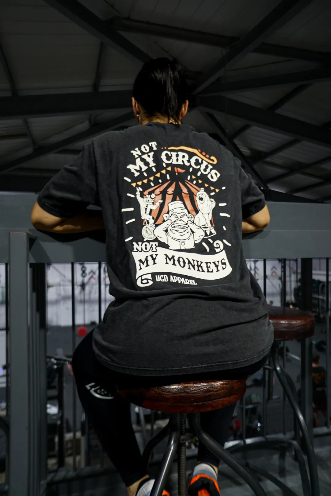 UGD Apparel 'NOT MY CIRCUS' Unisex Heavy Blend Oversize Tee Charcoal