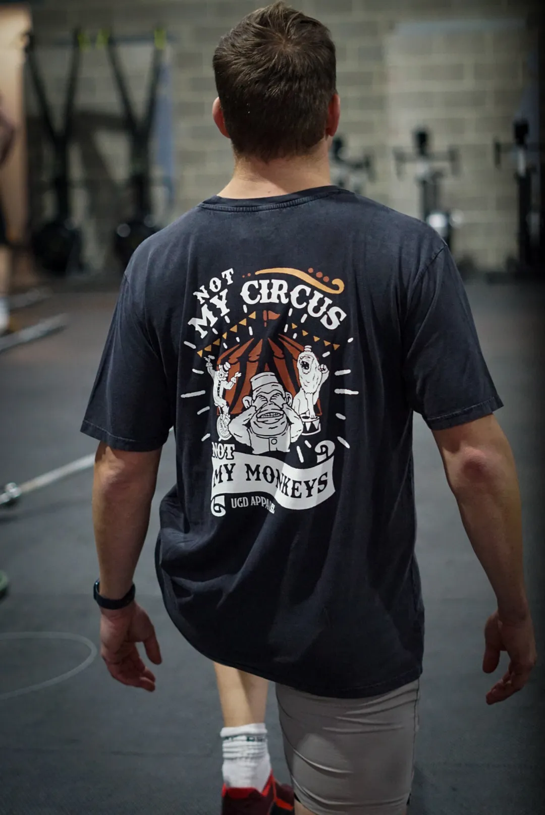 UGD Apparel 'NOT MY CIRCUS' Unisex Heavy Blend Oversize Tee Charcoal