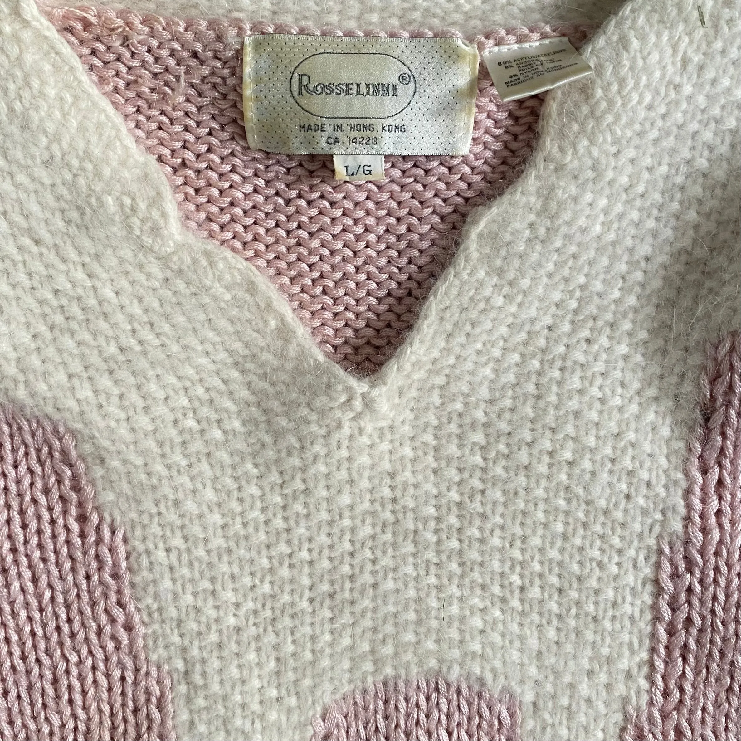 Vintage Rosselinni, Pink Knitwear Sweater