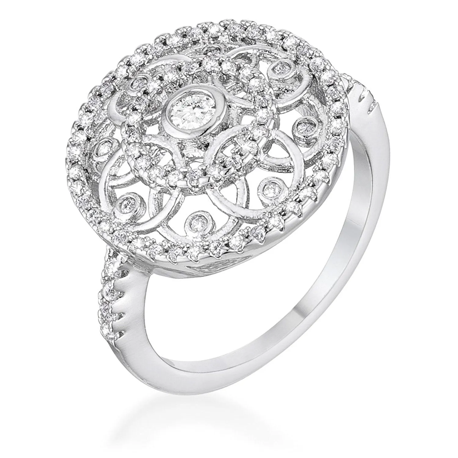 WildKlass .5 Ct Interlocking Circles Ring with CZ