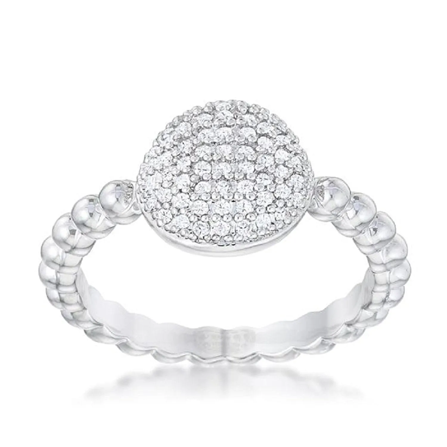 WildKlass Stunning CZ Rhodium Plated Ring