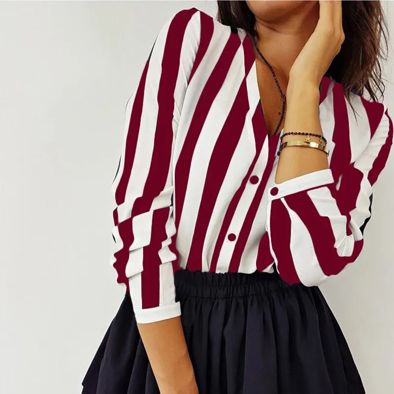 Women Casual Striped Top