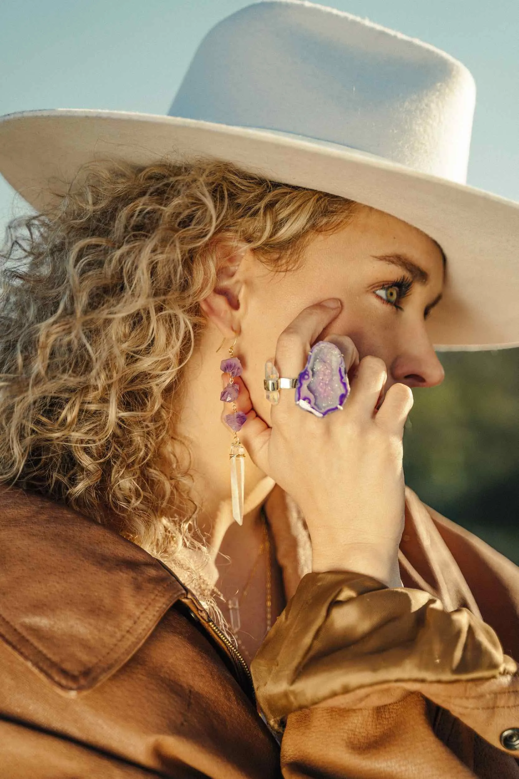 You Just Sparkle Purple Agate Geode Druzy Ring